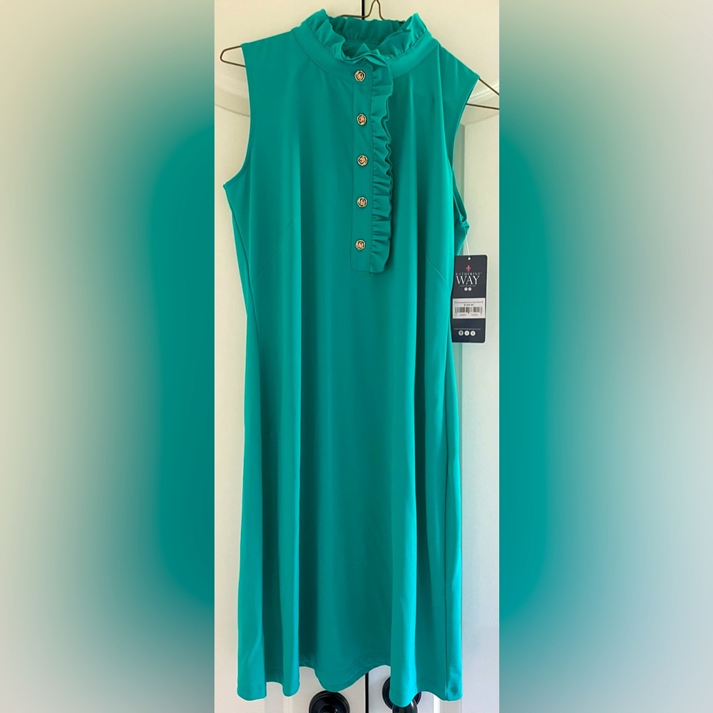 NWT Katherine Way Campeche Dress Sea Green